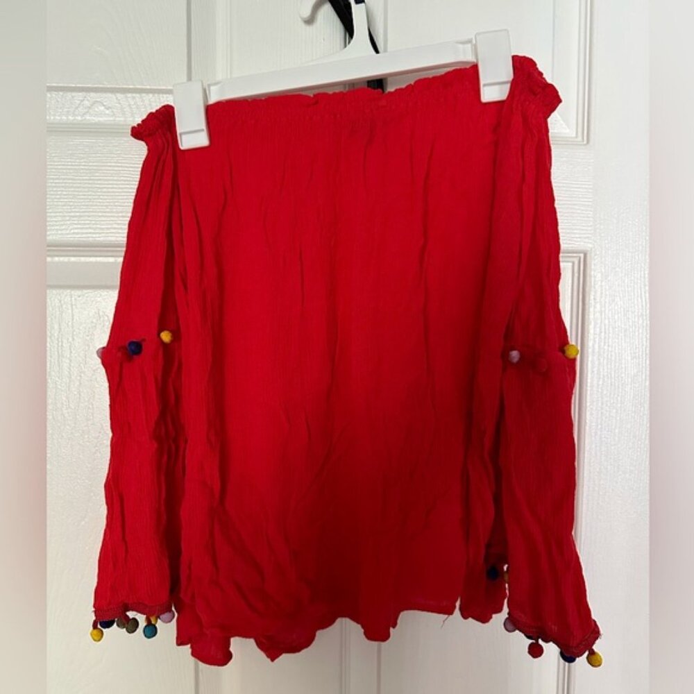 Off the Shoulder Red Top by Love J